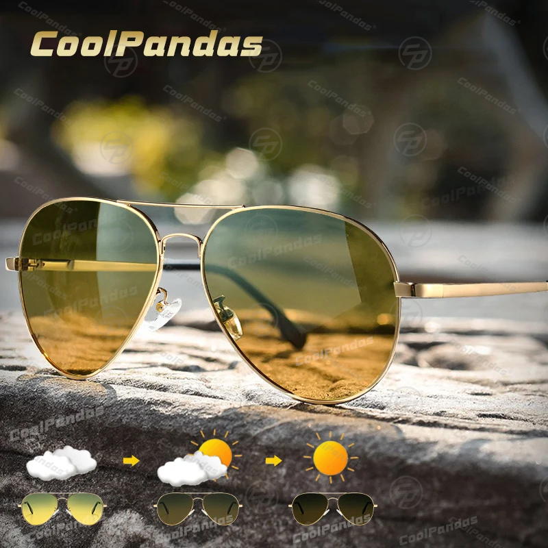 Sunglasses Aviator Polarized - Meekleurende Zonnebril Mannen Gepolariseerde Luchtvaart Dag