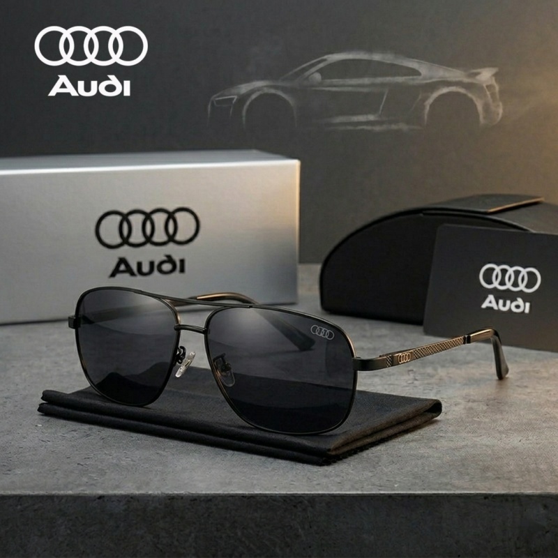 Sunglasses Aviator Polarized - Luxe AUDI zonnebrillen, gepolariseerde vierkante aviator