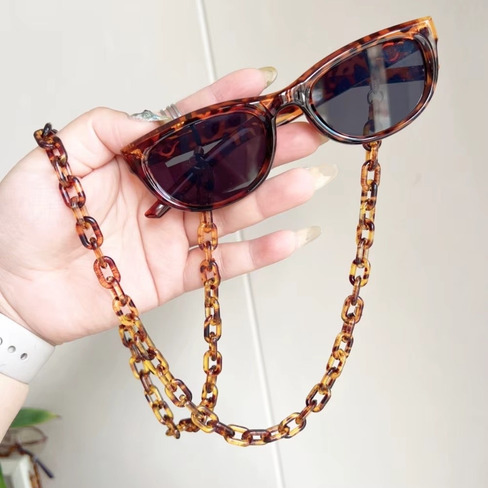 Sunglass Retainer Cord - Antislip luipaard acryl brilketting anti-verloren decoratieve