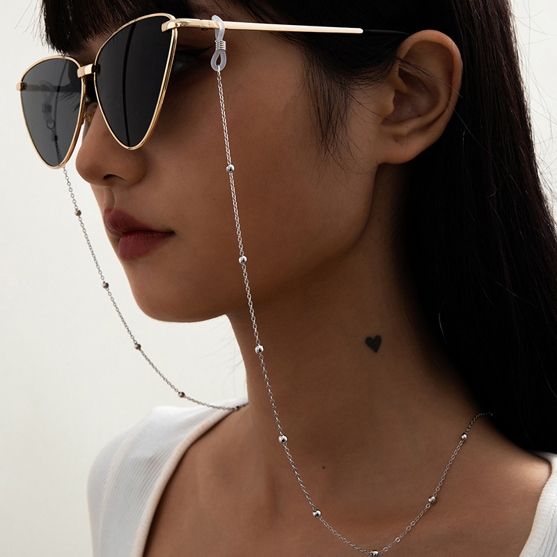 Sunglass Retainer Cord - Mode metalen multifunctionele bril kralenbrilketting meisje