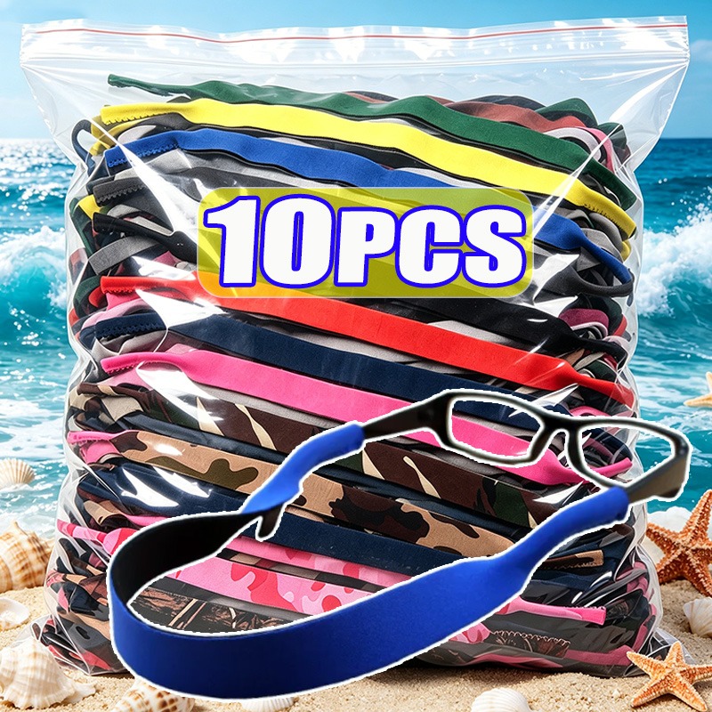 Sunglass Retainer Cord - Duikbrilkoord Kleurrijke drijvende bril Zonnebril Rekbare