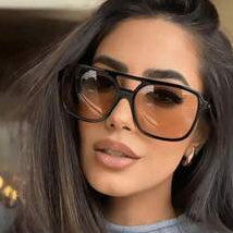 Zwarte vierkante zonnebril in  - Sunglasses Aviator Polarized recensie en prijs