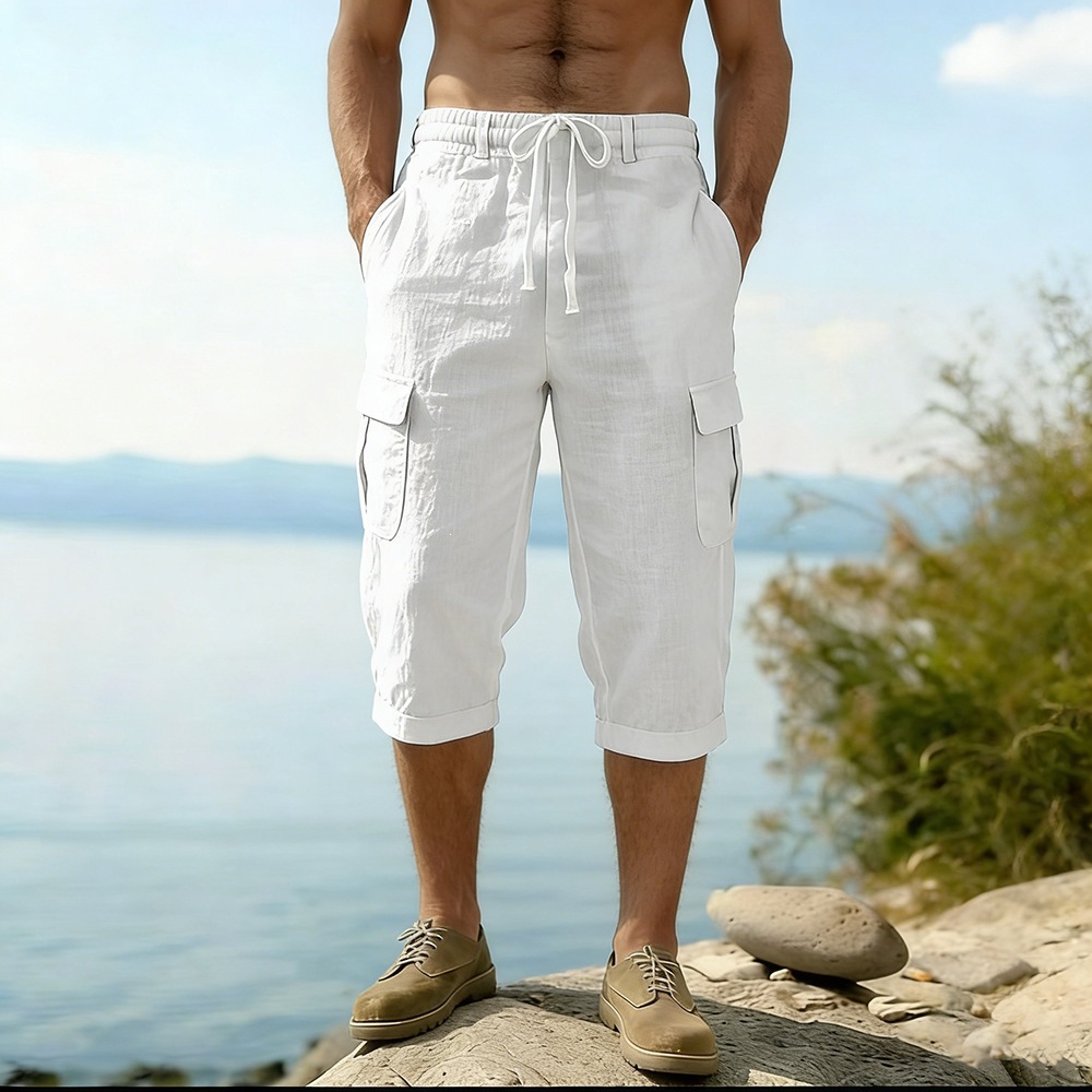 Heren zomer katoenen linnen sh - Short Linen Drawstring recensie en prijs